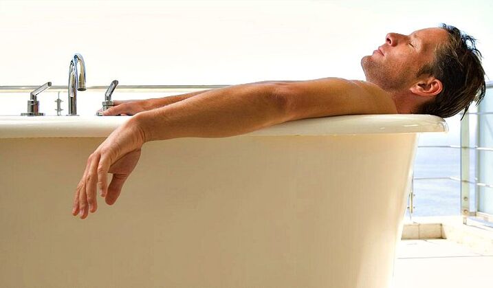 A man takes a shower with soda