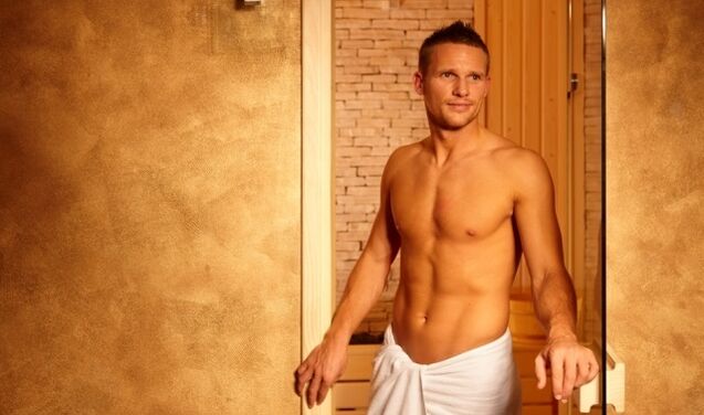 man in the bathhouse before enlarging his penis